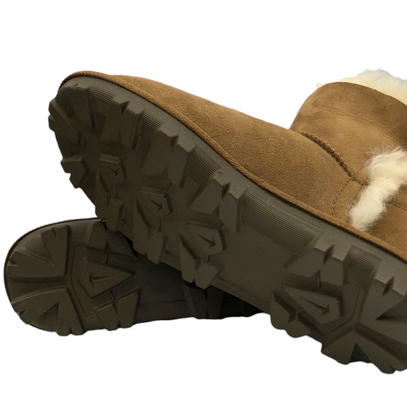 Sheepskin  Wool Shearling Lined Short Winter Boots Chestnut Brown Women's 6 - Picture 5 of 8